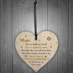 Mum Gift For Mothers Day Birthday Wood Heart Gift From Daughter