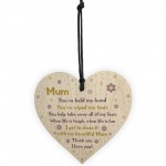 Mum Gift For Mothers Day Birthday Wood Heart Gift From Daughter