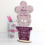 Best Mum Gift For Mothers Day Birthday Wood Flower Daughter Son