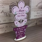 Best Mum Gift For Mothers Day Birthday Wood Flower Daughter Son