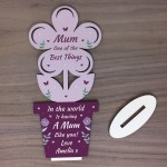 Best Mum Gift For Mothers Day Birthday Wood Flower Daughter Son