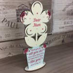 Mum Gift For Mothers Day Birthday Wood Flower Thank You Gift