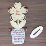 Mum Gift For Mothers Day Birthday Wood Flower Thank You Gift