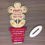 Personalised Mothers Day Gift Bespoke Wooden Flower Quirky Gift