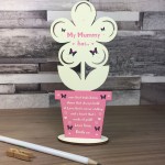 Novelty Mothers Day Gift For Mum Wood Flower Gift From Daughter