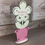 Novelty Mothers Day Gift For Mum Wood Flower Gift From Daughter