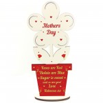 Personalised MOTHERS DAY Gifts For Mum Mummy Wooden Flower Gift