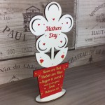 Personalised MOTHERS DAY Gifts For Mum Mummy Wooden Flower Gift