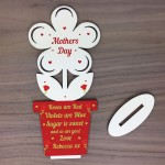 Personalised MOTHERS DAY Gifts For Mum Mummy Wooden Flower Gift