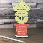 Gift For Nana Handmade Wooden Flower Bespoke Mothers Day Gift