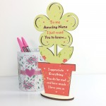 Gift For Nana Handmade Wooden Flower Bespoke Mothers Day Gift