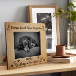 Personalised Pet Dog Memorial 7x5 Wood Photo Frame Dog Memorial