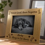Personalised Pet Dog Memorial 7x5 Wood Photo Frame Dog Memorial