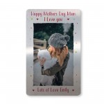 Personalised Happy Mothers Day Gift Metal Wallet Insert