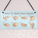 Toilet Sign Bathroom Sign Wash Your Hands Health and Safety Sign