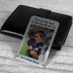 Novelty Gift For Brother Personalised Metal Wallet Card Birthday