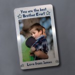Novelty Gift For Brother Personalised Metal Wallet Card Birthday