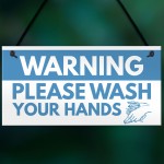 Warning Sign Please Wash Your Hands Bathroom Toilet Sign