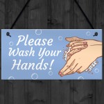 Please Wash Your Hands Sign For Bathroom Toilet Warning Sign