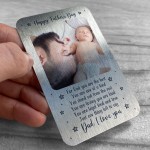 Fathers Day Gift For Dad Personalised Metal Wallet Card Insert