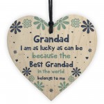 Novelty Gift For Grandad Dad Fathers Day Birthday Wood Heart