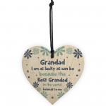 Novelty Gift For Grandad Dad Fathers Day Birthday Wood Heart