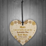 Novelty Gift For Mum Birthday Wood Heart Thank You Gift For Her
