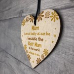 Novelty Gift For Mum Birthday Wood Heart Thank You Gift For Her