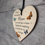 Gift For Mum Wood Heart Mum Birthday Xmas Gift From Daughter Son