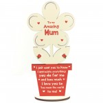 Thank You Gift For Mum Birthday Wooden Flower Gift For Her