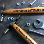 PERSONALISED Fathers Day Engraved Wooden Hammer Novelty
