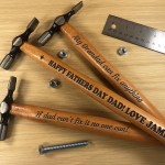 PERSONALISED Fathers Day Engraved Wooden Hammer Novelty