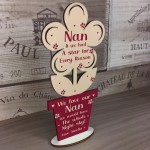 Special Gift For Nan Birthday Mothers Day Flower Personalised