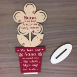 Special Gift For Nana Birthday Mothers Day Wooden Flower