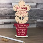 Special Gift For Nanny Birthday Mothers Day Wooden Flower