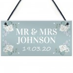 Personalised Wedding Gift Mr and Mrs Gift Wedding Anniversary