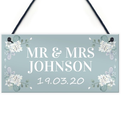 Personalised Wedding Gift Mr and Mrs Gift Wedding Anniversary