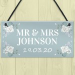 Personalised Wedding Gift Mr and Mrs Gift Wedding Anniversary