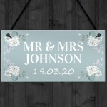 Personalised Wedding Gift Mr and Mrs Gift Wedding Anniversary