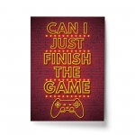 Gaming Neon Red Print Novelty Gaming Gamer Wall Art Poster