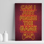 Gaming Neon Red Print Novelty Gaming Gamer Wall Art Poster