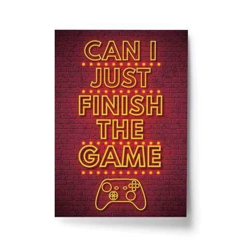 Gaming Neon Print Novelty Gaming Poster Gamer Bedroom Wall Art