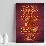 Gaming Neon Print Novelty Gaming Poster Gamer Bedroom Wall Art