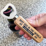 Personalised Dad Gift Wooden Bottle Opener Novelty Gift Birthday