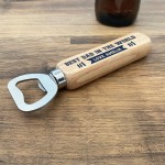 Personalised Dad Gift Wooden Bottle Opener Novelty Gift Birthday