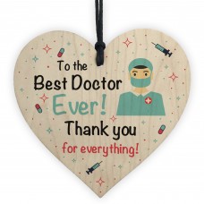 Thank You Gift For Doctor Wooden Heart Gift For Him or Her