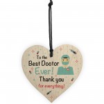 Thank You Gift For Doctor Wooden Heart Gift For Him or Her