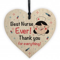 Thank You Gift For Nurse Wooden Heart Gift For Him or Her