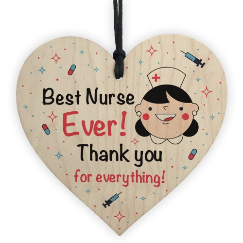 Thank You Gift For Nurse Wooden Heart Gift For Him or Her