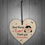 Thank You Gift For Nurse Wooden Heart Gift For Him or Her